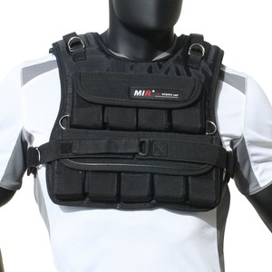 Preview image of the black MiR weighted vest strapped onto a mannequin