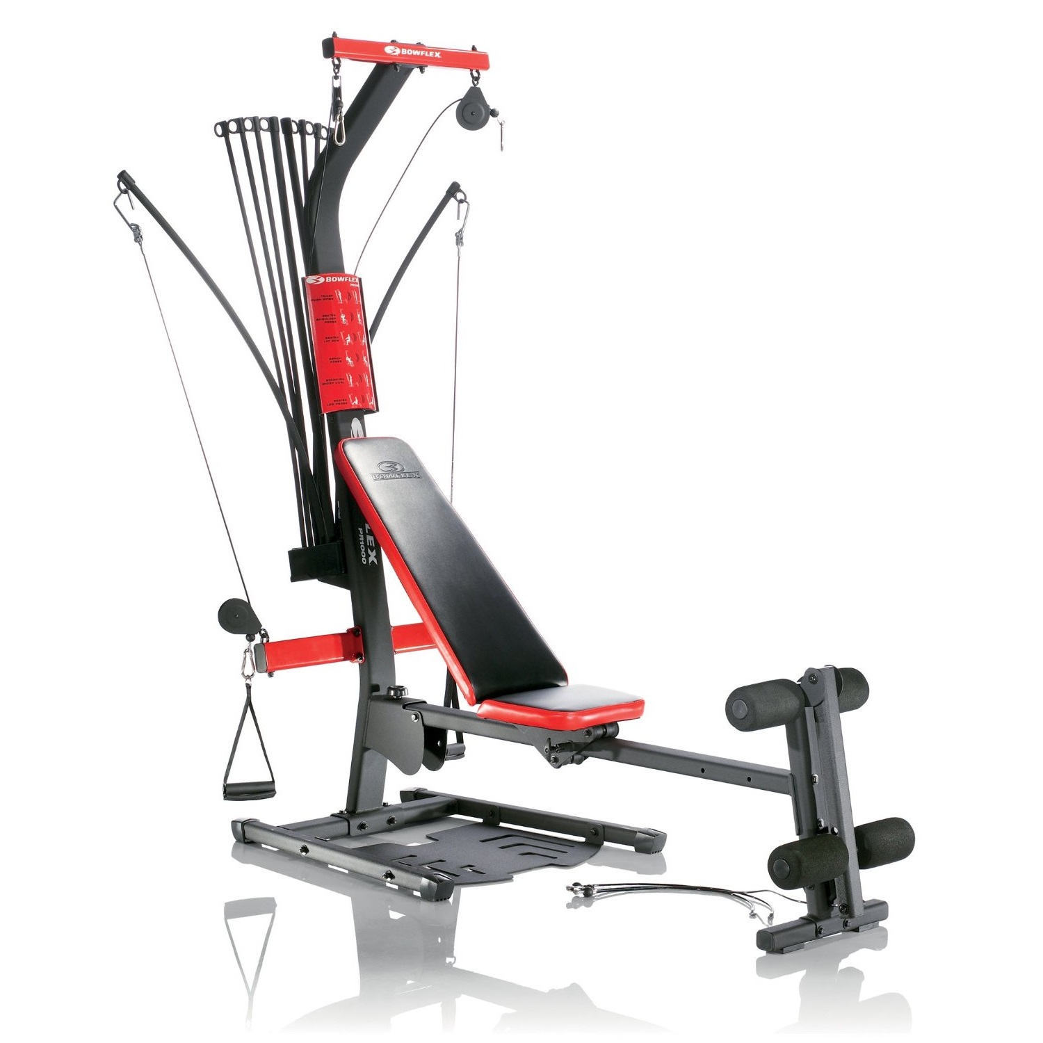 Product image of a new red and black Bowflex PR1000 home gym