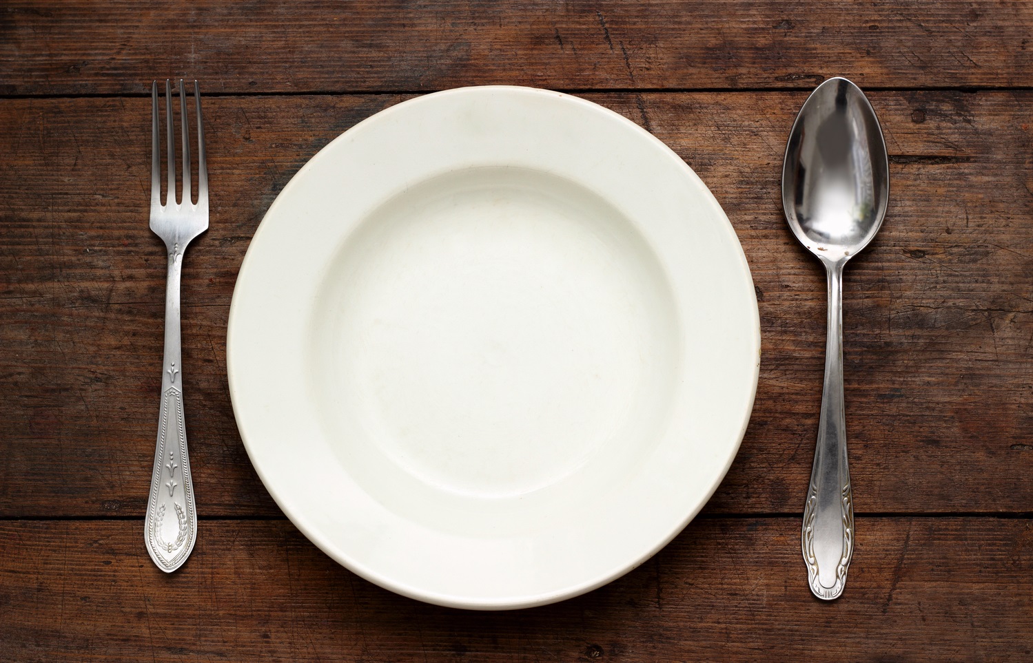 Image showing an empty plate to symbolize the effects of fasting