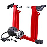 Image of the 8 Levels Magnetic Resistance Indoor Bike Trainer,Fits 26-28 inch 700c Bicycle Exercise Trainer Stand w Front Wheel Block and Quick Release Skewer