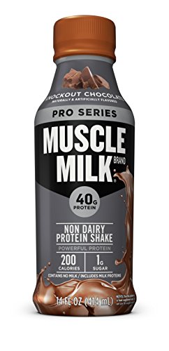 Image of the Muscle Milk Pro Series Protein Shake, Knockout Chocolate, 40g Protein, 14 FL OZ, 12 count