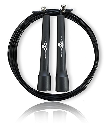 Image of the Survival and Cross Jump Rope - Premium Quality - Best for Boxing MMA Fitness Training - Speed - Adjustable Sold By FMS International Authorized Seller